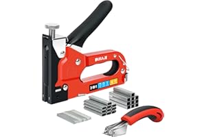AIRAJ PRO 3-in-1 Upholstery Staple Gun with 2500 Staples and Staple Remover,Heavy Duty and Upholstery Staple Gun,Manual Nail Gun Suitable for Wood, Crafts, Wire
