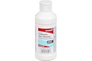 Leader Antiseptic Skin Cleanser, Antibacterial Soap, Antiseptic Antimicrobial Wash, Chlorhexidine Gluconate 4% Solution, Soap & Wound Care for Home and Hospital, 8 Ounce (Compares to Hibiclens)