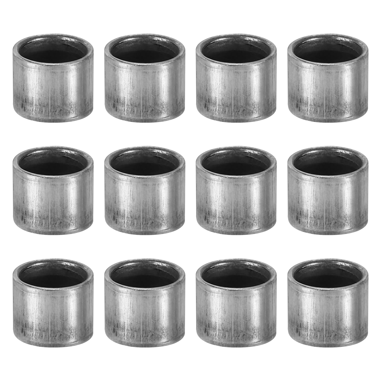 PATIKIL M8 Steel Spacers, 12 Pcs Metal Spacers Steel 8mm ID x 10mm OD x 8mm L Carbon Steel Spacer Screw Standoff Round for 5/16in or M8 Screw Bolts