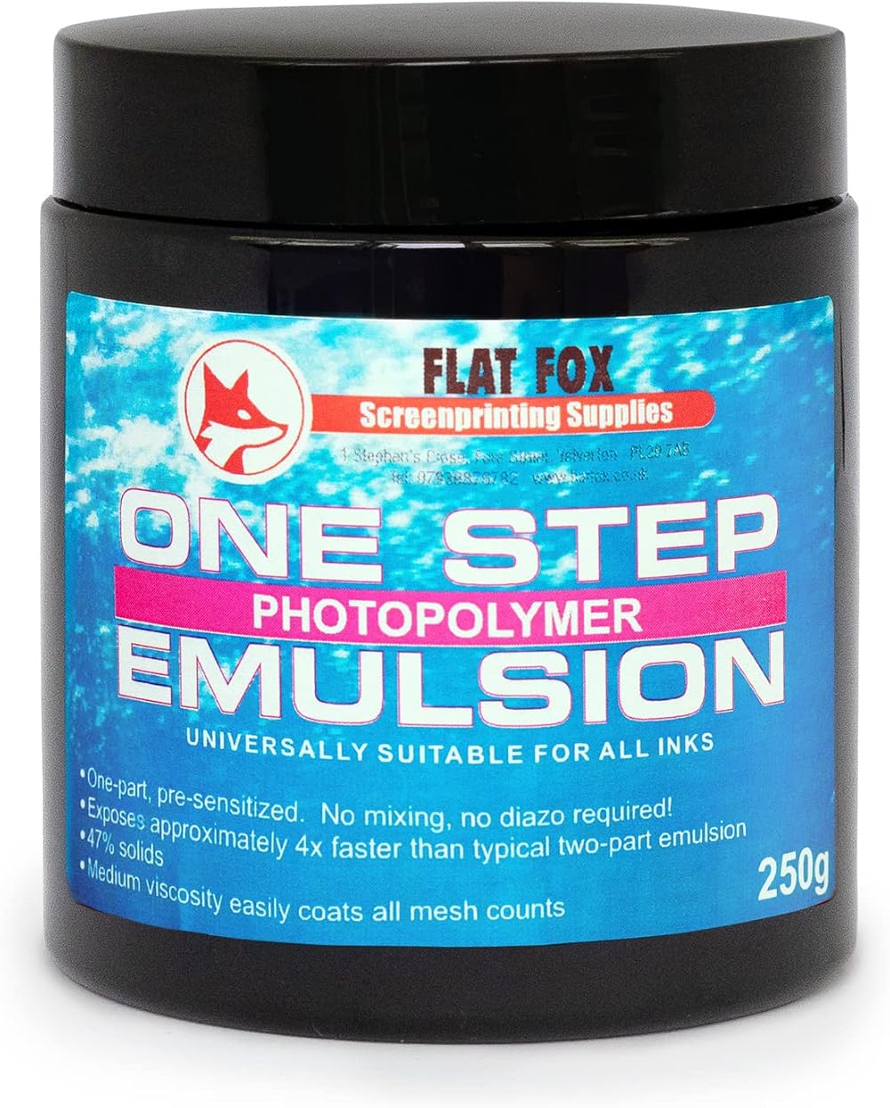 Flat Fox One Step Photopolymer Emulsion Pre-Sensitized 250ml
