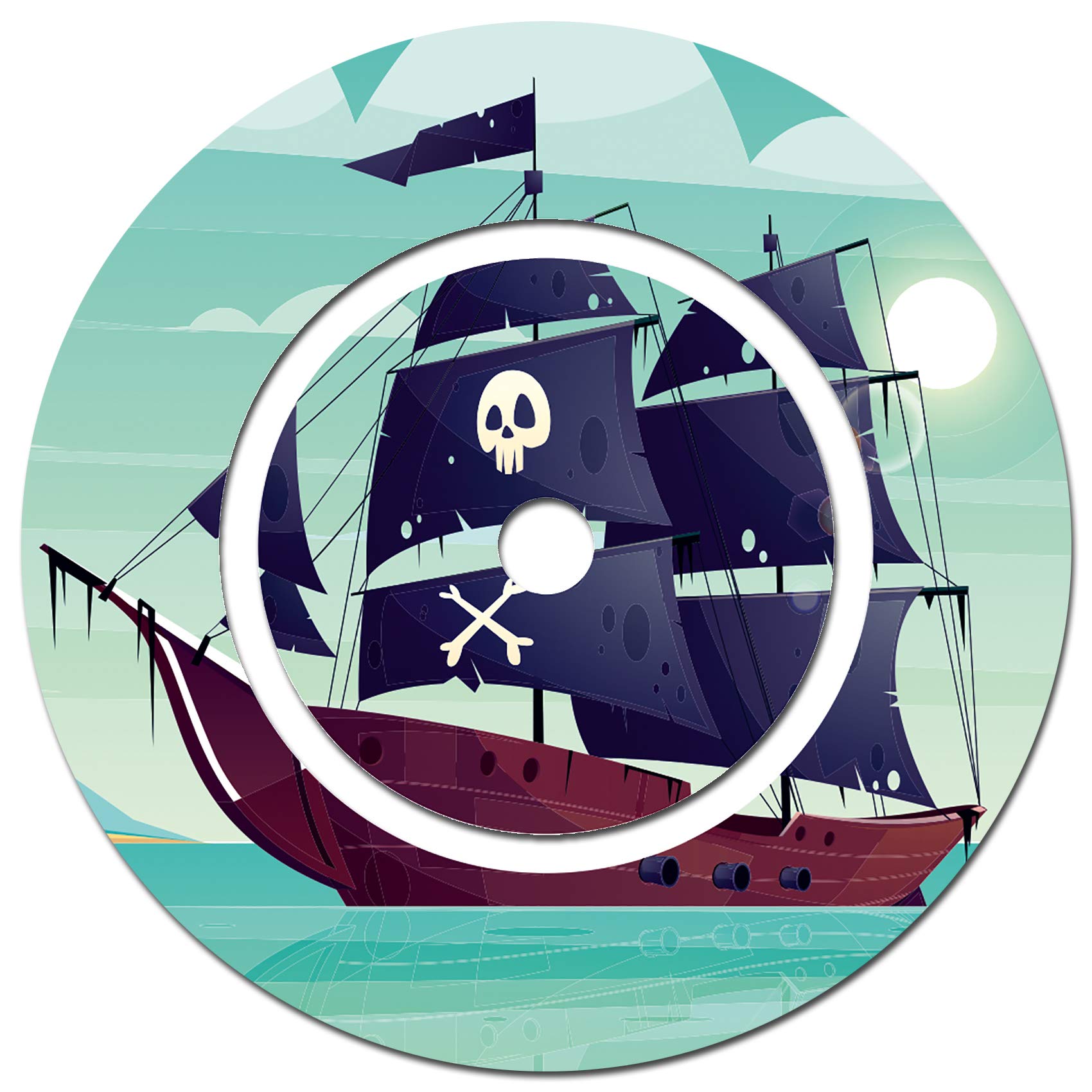 yabaduu Protective Film for Tonie Charging Station Design Sticker Cover Child-Friendly Perfect Fit Self-Adhesive Film Accessories for Children Toys Y046 (No. 25 Pirate Ship, Charging Station Film)