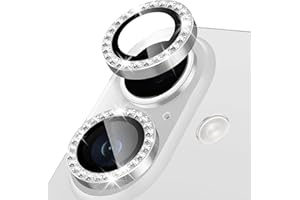 Camera Lens Protector for iPhone 16, Diamond 9H Tempered Glass Camera Cover Screen Protector Bling Phone Decoration, Individu