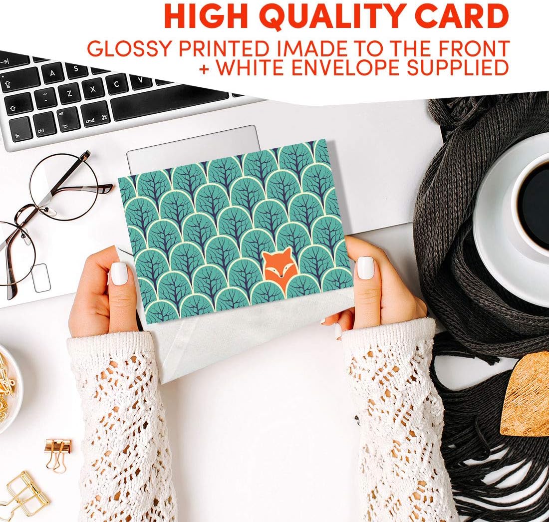 Carte De Vœux Vierge Carte De Vœux A5 Motif Renard Abstrait Carte D Anniversaire Pour Enfants Garcons Filles Cartes De Vœux Fournitures De Bureau Mkyra Org