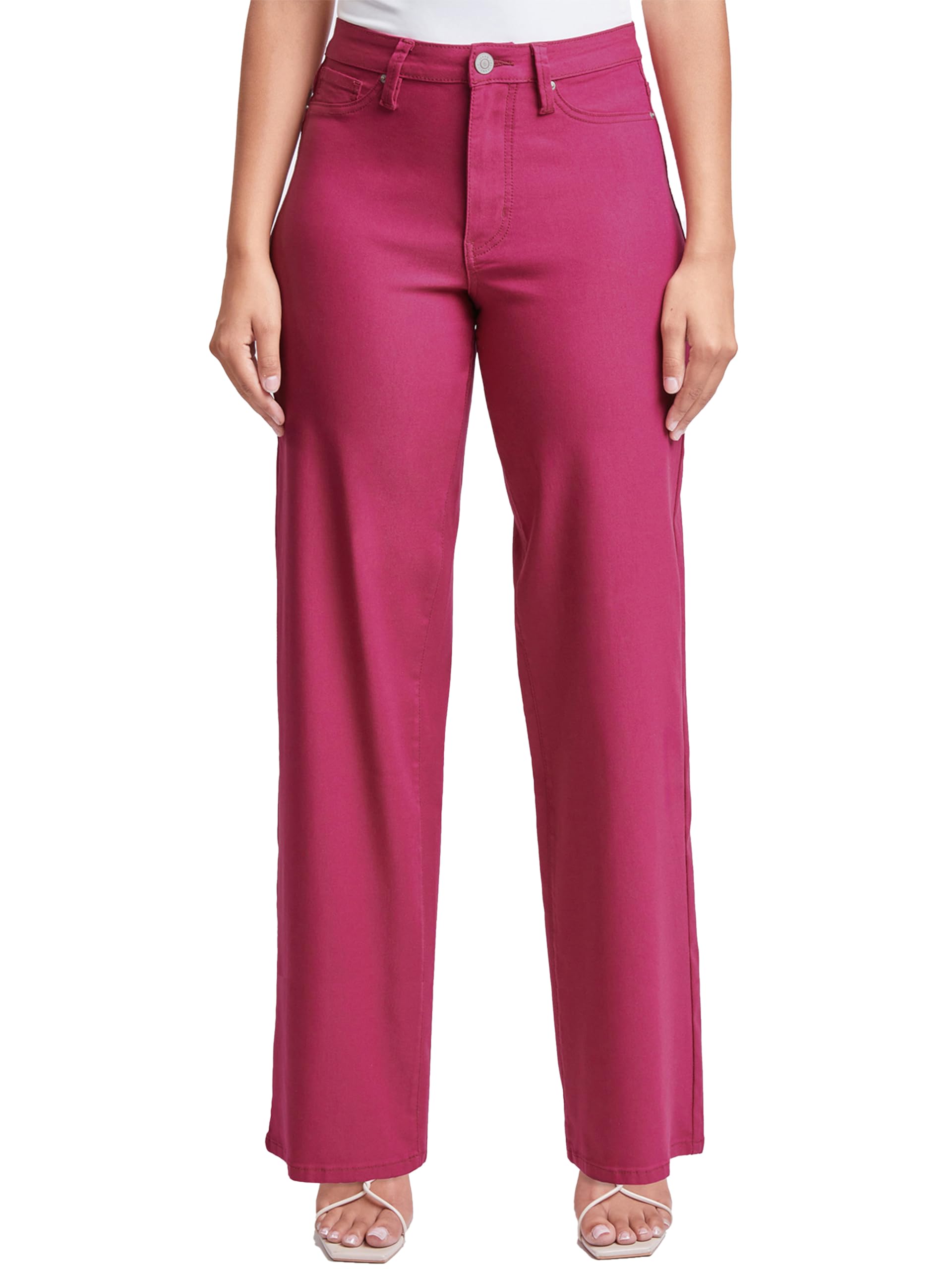 Photo 1 of YMI Women's Hyperstretch Forever Color High Rise Wide Leg Pants, Cabaret, M