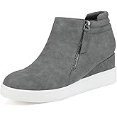 DREAM PAIRS Women’s Platform Wedge Sneakers Ankle Booties