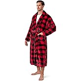 PAVILIA Mens Soft Robe | Warm Fleece Robes for Men, Soft Spa Bathrobe with Shawl Collar and Pockets