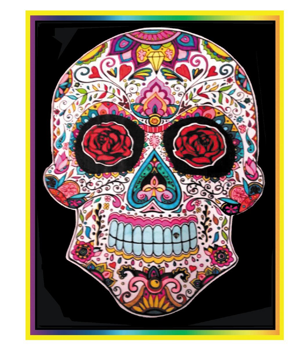 Colorvelvet 47 x 35 cm "Skull" Drawing Colouring System (Large, Multi-Colour)