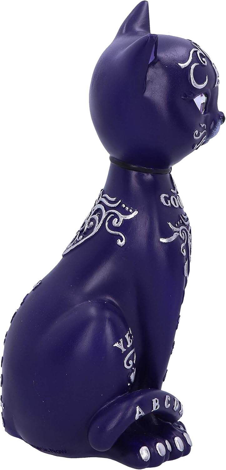 Nemesis Now Purple Mystic Kitty 26cm, Resin, Purple, Ouija Spirit Board Cat Figurine, Mystic Kitty Figurine - Image 5