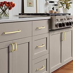 Coinkoly 10 Pack 4'' (102mm) Gold Kitchen Cabinet