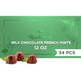 RUSSELL STOVER Milk Chocolate French Mints Candy Gift Box, 12oz | Creamy Mint Chocolate Center, Best Gift for Birthday Christmas Mother's Day, Shareable Dessert, After-Dinner Mints