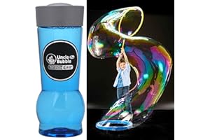 Uncle Bubble 12.8 Oz Concentrated Bubble Solution | Make 1 Gallon (1:9) Refill Solution for Kids Bubble Machine, Giant Wand and Gun Blower | Party Celebrations, Classroom Prizes, Toys (Silver Cap)