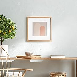 wallwisy 16x16 Picture Frame, Solid Oak 16 x 16