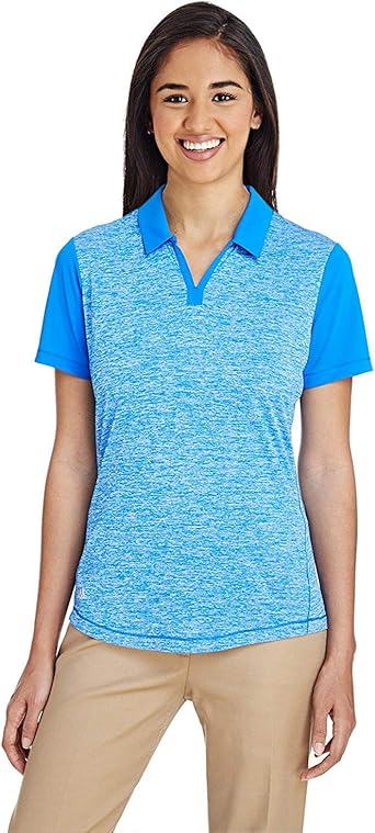 adidas heather block polo