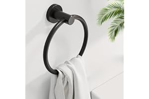 Heavy Duty Matte Stainless Steel Towel Ring, Wall-Mounted Towel Rack for Bathroom, Durable and Rust-Resistant
