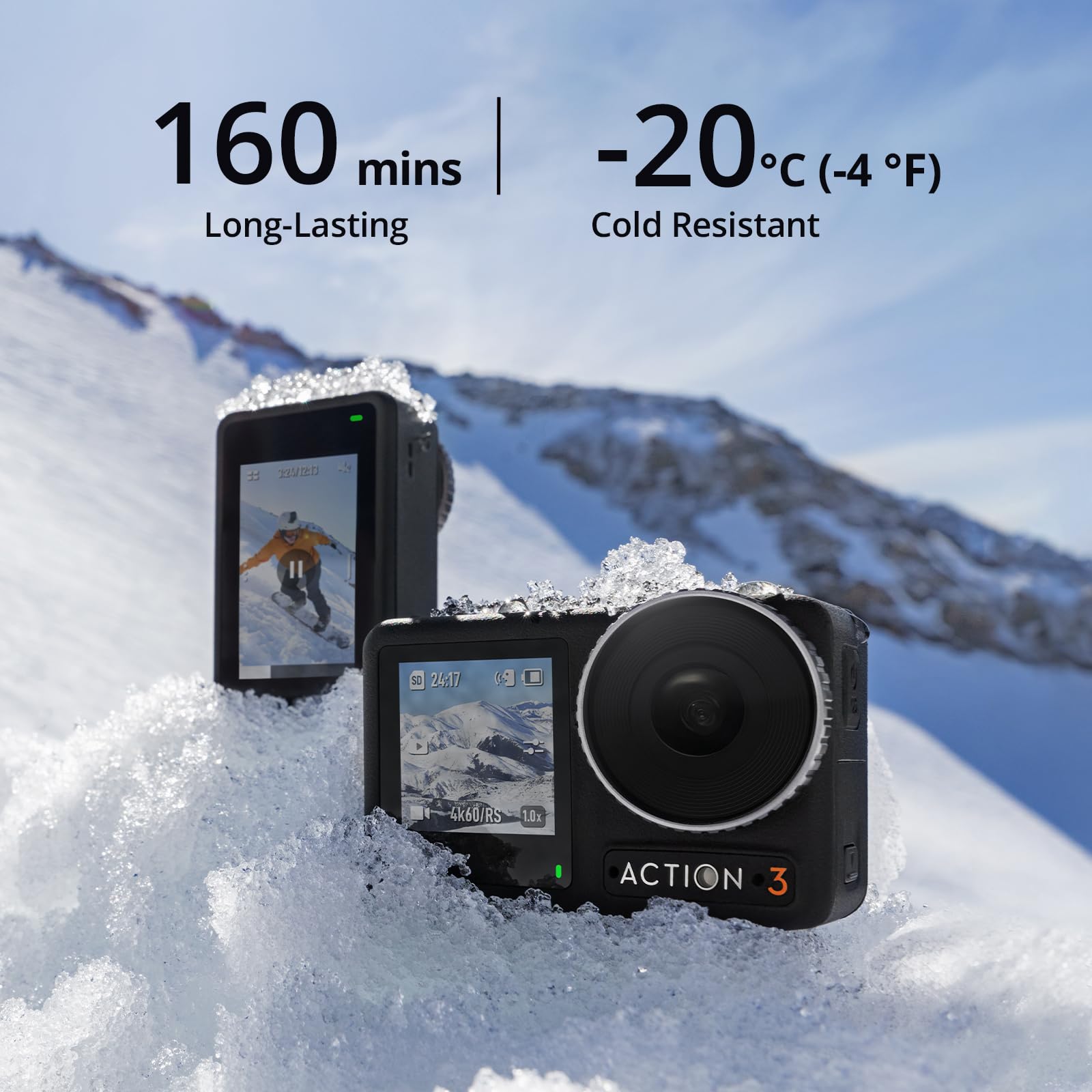 DJI Osmo Action 3 Standard Combo, Waterproof Action Camera with 4K HDR & Super-Wide FOV, 10-Bit Color Depth, HorizonSteady, Cold Resistant & Long-Lasting, Vlogging Camera for YouTube