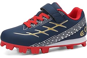 EQW Kids Baseball Cleats for Boys & Girls Softball Cleats | Comfortable, Non-Slip, Durable | Little Kid to Youth