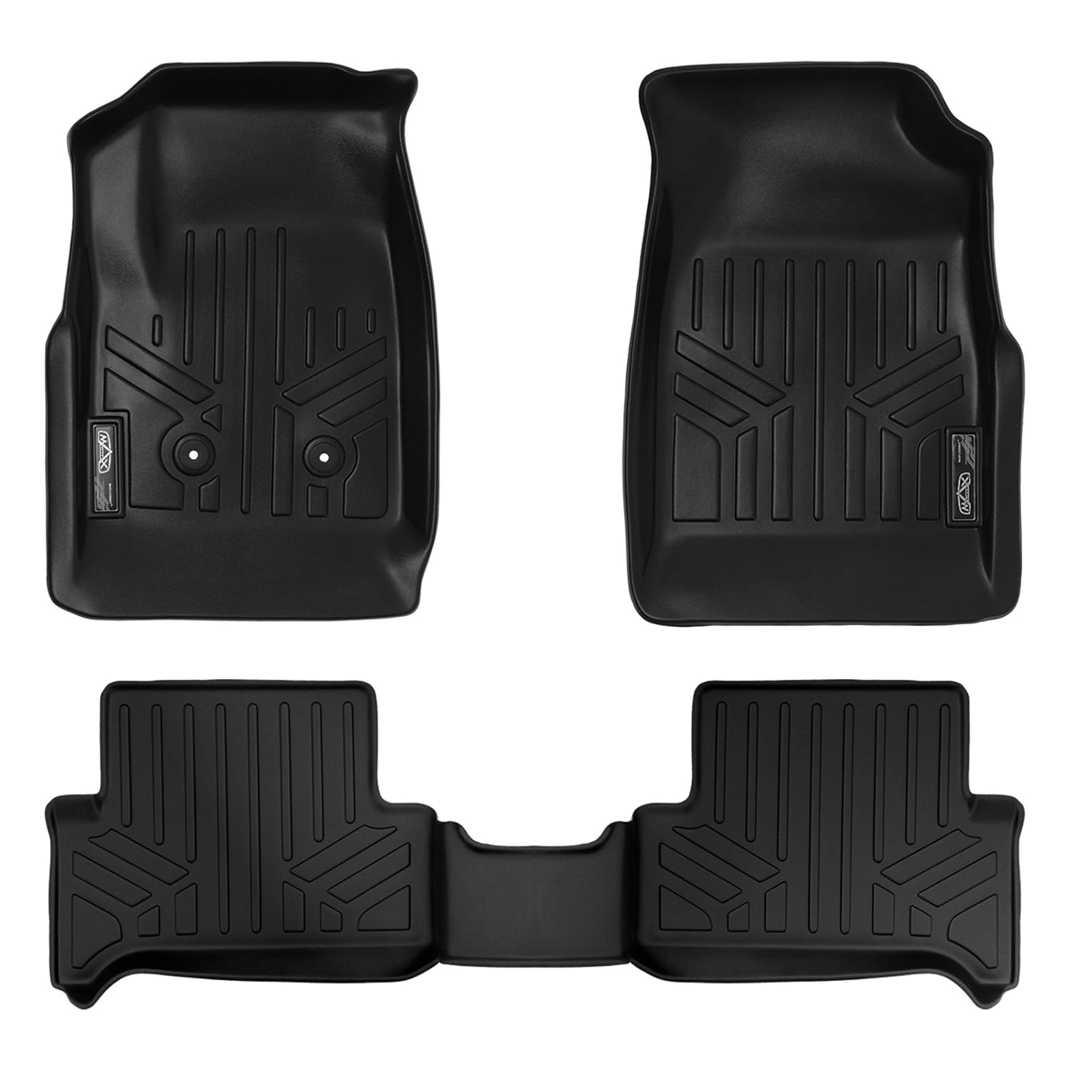 Smartliner Floor Mats 2 Row Liner Set Black For 2015 2018 Chevy