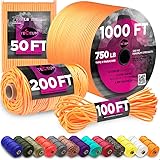 TECEUM Paracord Type IV 750 lb Apricot – 50 ft