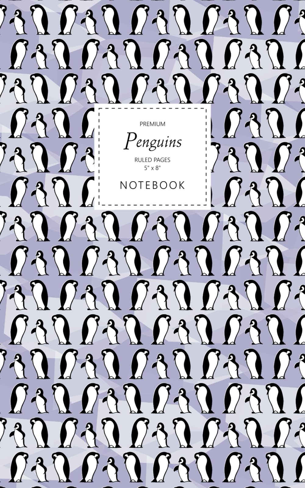 Penguins Notebook - Ruled Pages - 5x8 - Premium: (Violet Edition) Fun notebook 96 ruled/lined pages (5x8 inches / 12.7x20.3cm / Junior Legal Pad / Nearly A5)
