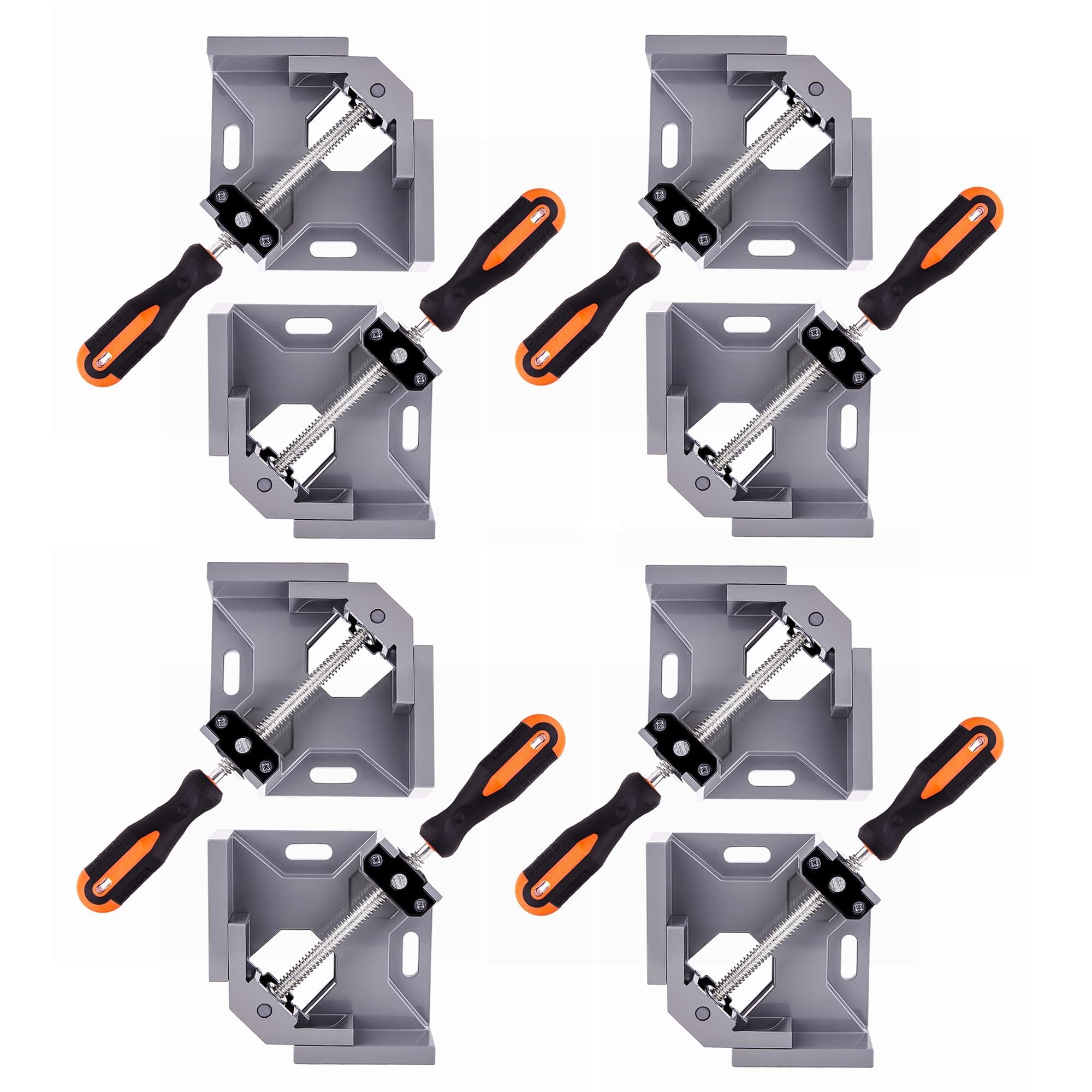 Photo 1 of WYQYQ 8pcs Corner Clamp - Right Angle 90 Degree Wood Clamps For Woodworking, With Adjustable Swing Jaw Aluminum Alloy Frame, For Welding, DIY Woodworking