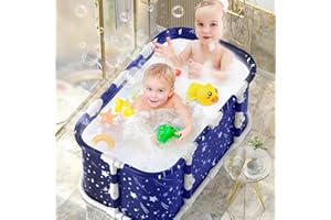 gihusrzx Portable Bathtub Foldable Bathtubs,Bathtubs for Adult Kids Family SPA Soaking Tub for Small Bathroom,Collapsible Bat