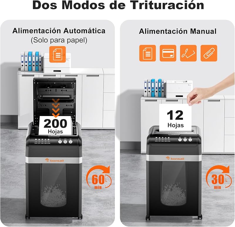 Destructora de Papel Auto-Feed 200 Hojas, Microcorte P-4