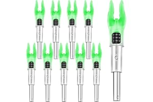 DEEPOWER 4/9 PCS G Lighted Nocks for Arrows .165 .204 .233 .244 .246 inch Inside Diameter with X,H,S,GT Bushings LED Lighted Nock and ON/Off Switch for Archrey Hunting and