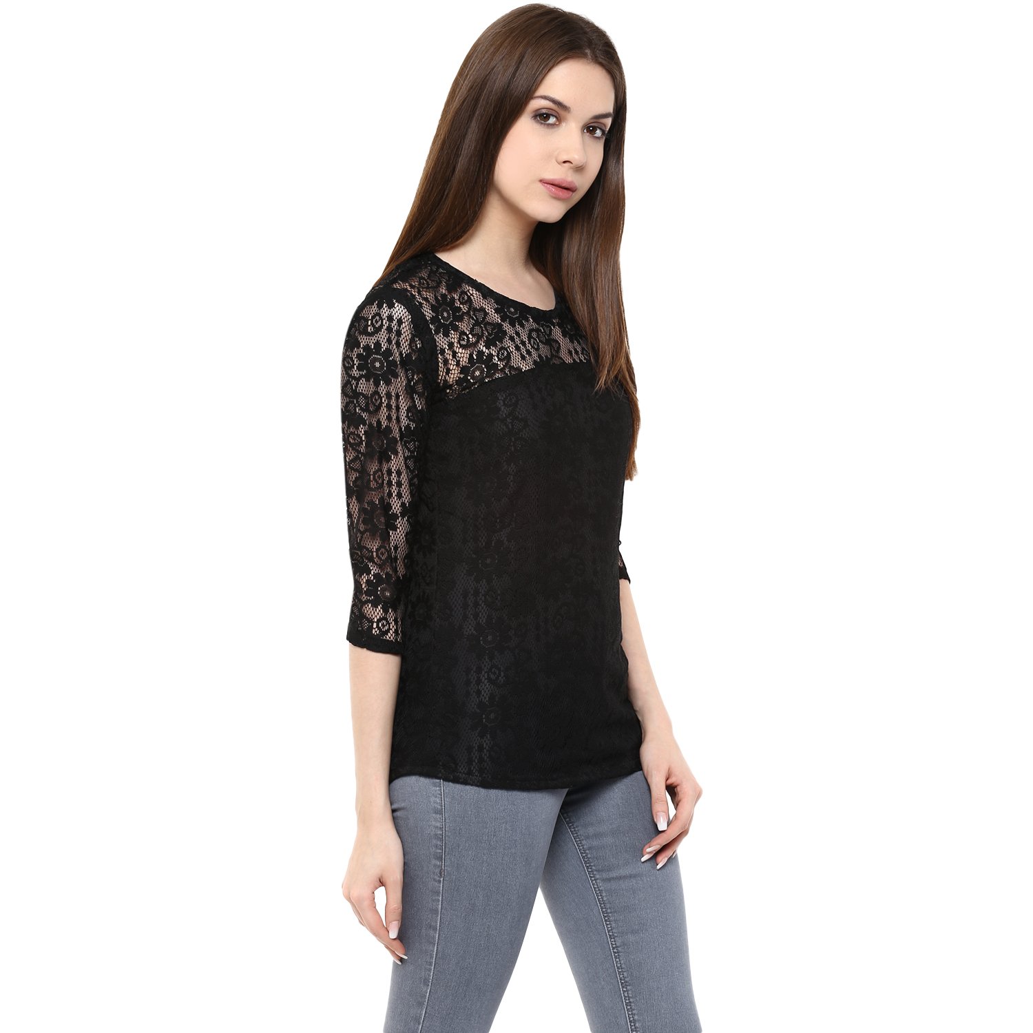 mayra women's net top