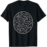 Science Graphic Art Print T-ShirtCONSTELLATION MAP T SHIRT Space Astronomy Star Chart Tee T-ShirtOEKO-TEX STANDARD 100
