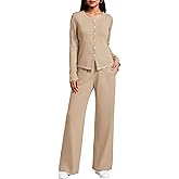 SHESHOW 2 Piece Lounge Set Women Long Sleeve Tops High Waisted Wide Leg Pants Casual Outfits for Women S-XXL