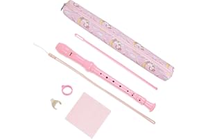 Haecsfl Recorder Instrument for Beginner Adults,8-Hole Soprano Descant Recorder Music Flute with Cleaning Rod & Case Bag For Home Entertainment(2-Pink Unicorn2)