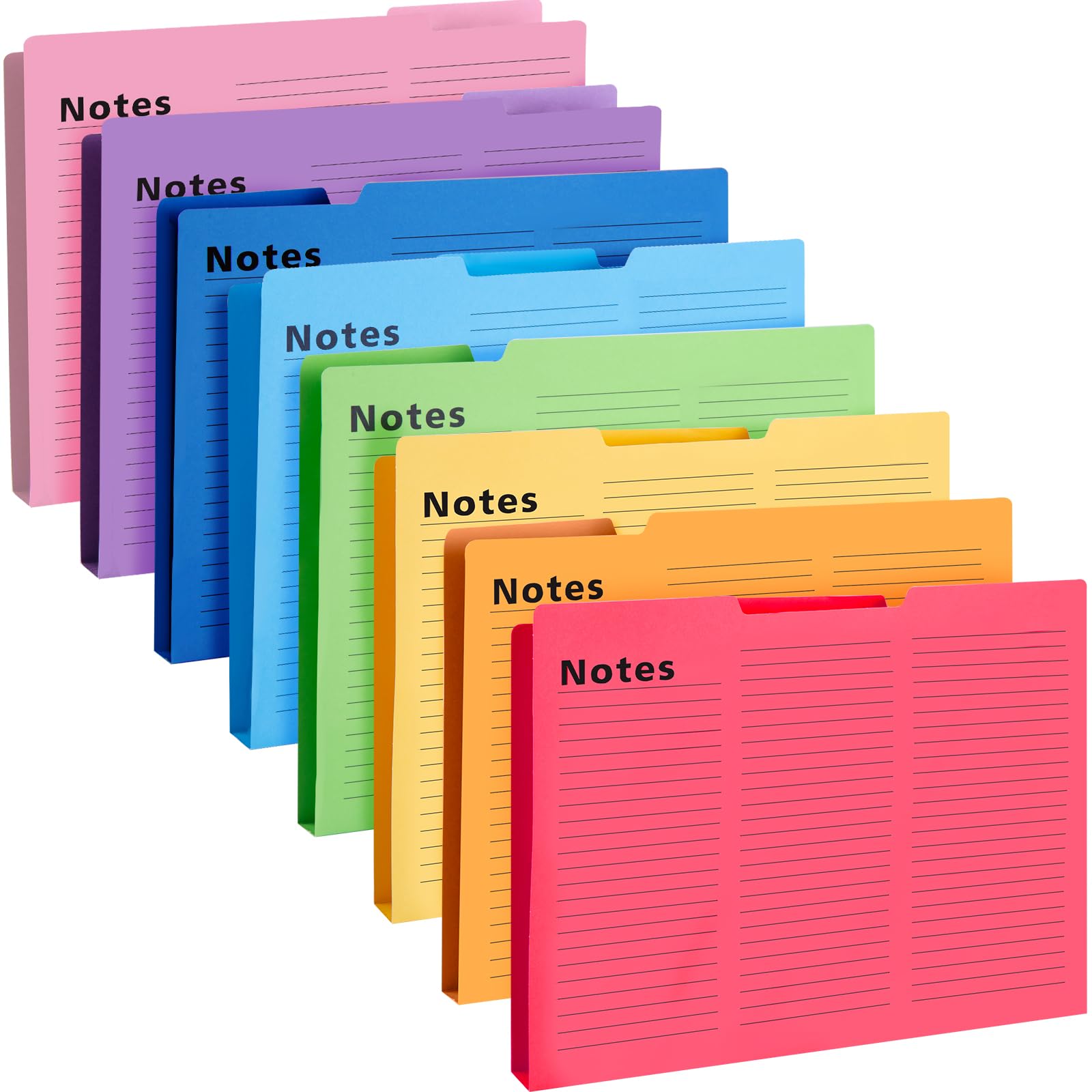 Shindel 16 Pack File Folders Letter Size, Notes Tabbed File Folders ...