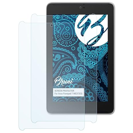 Bruni Schutzfolie für Asus Fonepad 7 ME372CG Folie, glasklare Displayschutzfolie (2X)