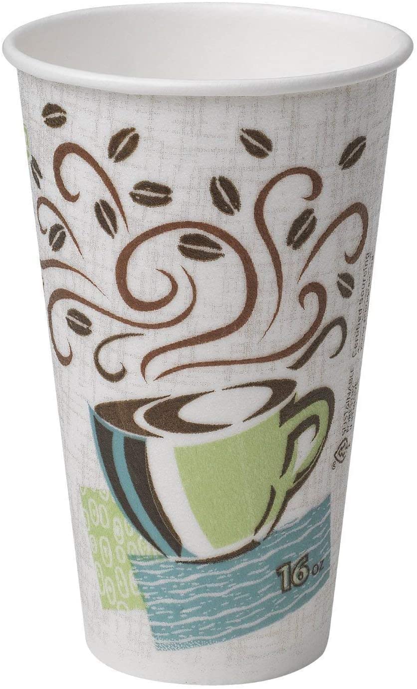 Photo 1 of Dixie Perfectouch Insulated Paper Hot Cup, Coffee Haze Design, 75 Count 16oz