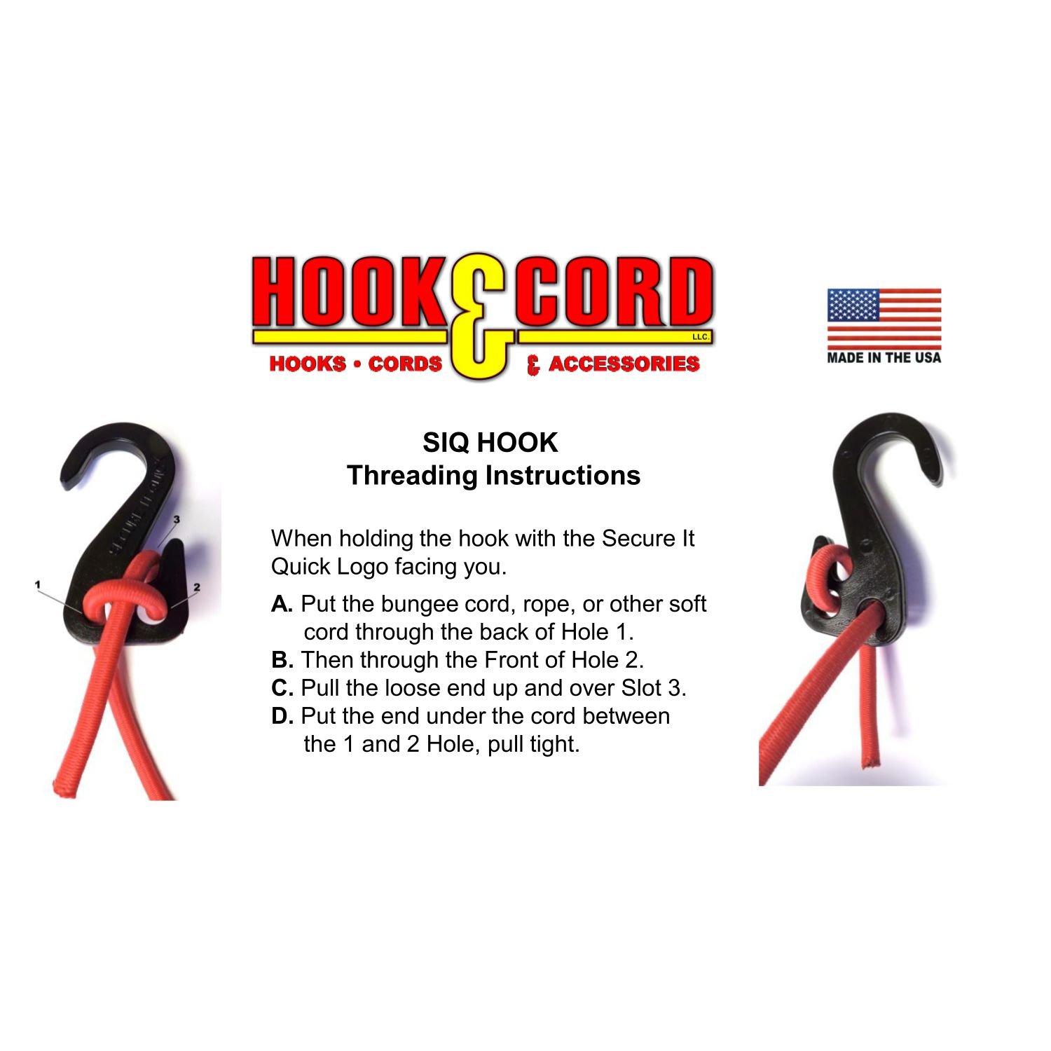 Secure It Quick Bungee Cord Hook to Make Your Own Bungee Cords Made in