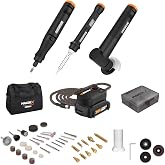Worx MAKERX WX991L 3pc Crafting Tool Combo Kit - Rotary Tool + Angle Grinder + Wood &amp; Metal Crafter