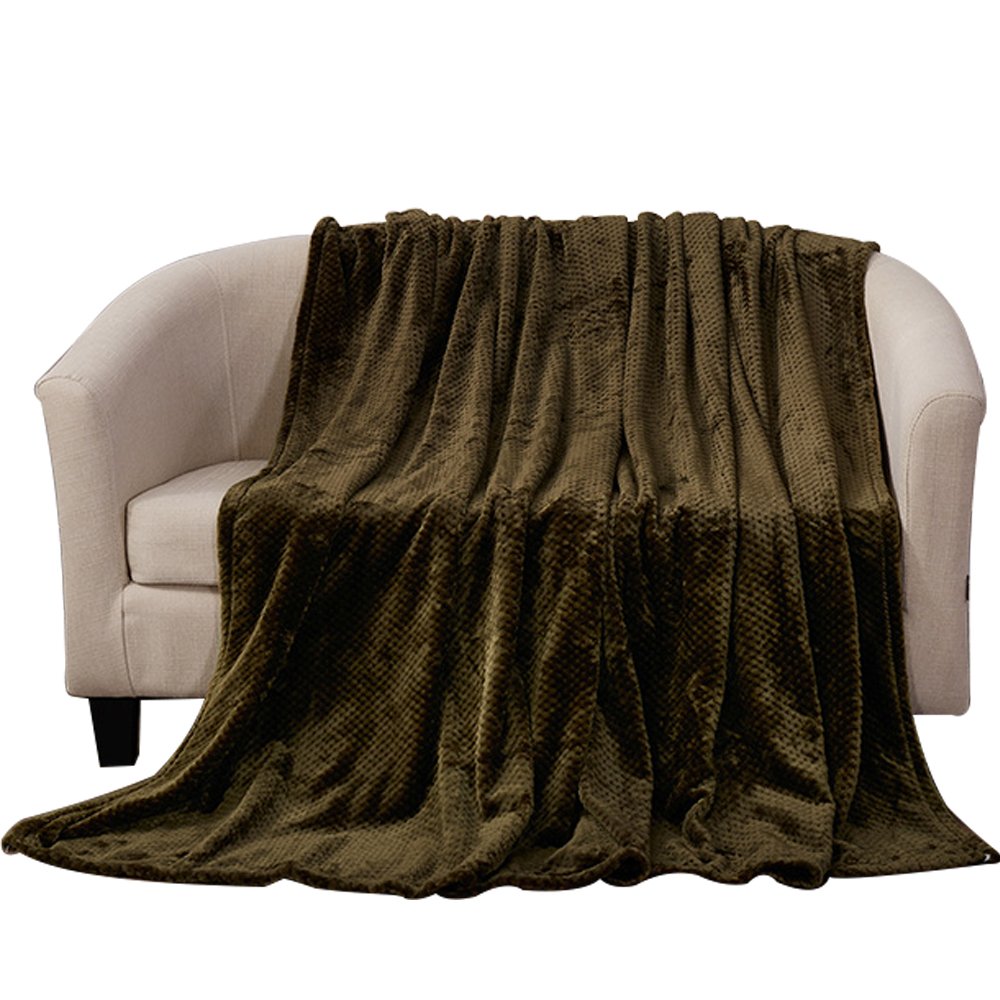 MYLUNE HOME Flannel Blanket Throws Quilt for Bedroom Living Rooms Sofa Full/Queen/King Size