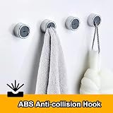 4 Pcs Self Adhesive Towel Hooks - Round Wall Mounted Holders view 2