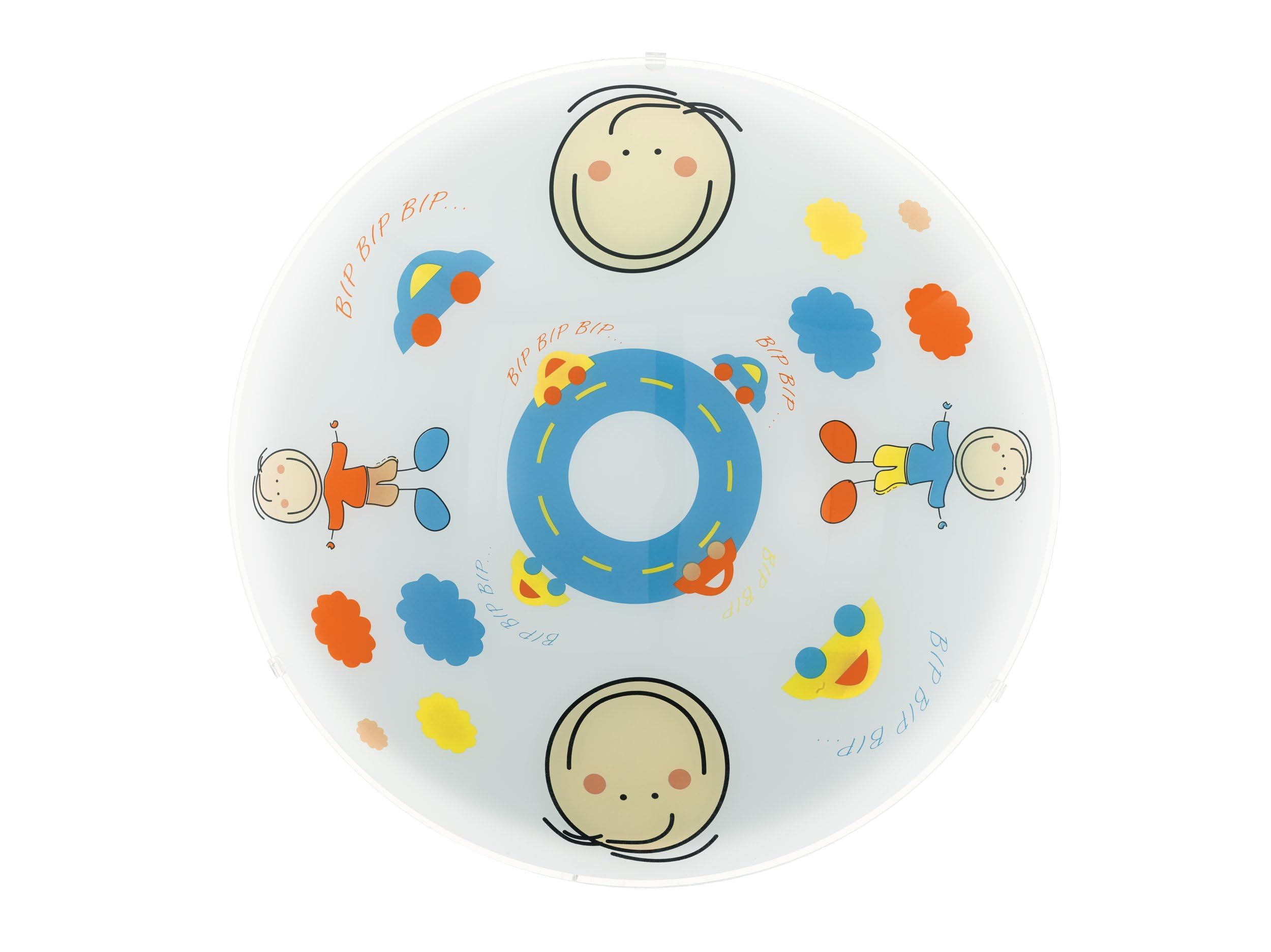 Eglo Junior 2/Motive Figurine Child's Ceiling Light E27/2x 60 W/Bulb Not Included/Diameter 39.5 cm/White/Blue Steel 88972