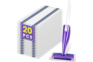 NIXOOT Spray Mop Pad Refill Compatible with Swiffer WetJet Mop, Disposable Multi Surface Floor Mop Pads, Thickness & Absorbent, 20 Count