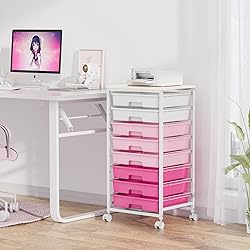 Rolling Cart with Drawers,Storage Cart with 8