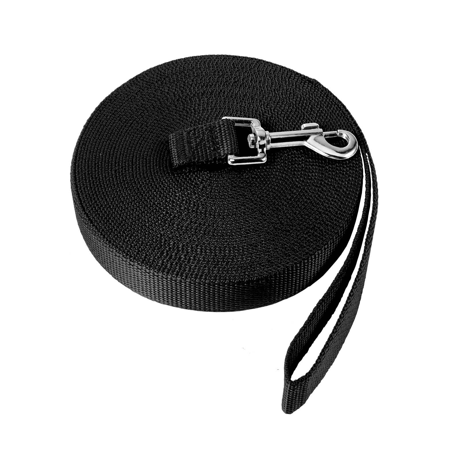 NavoX Training Lead for Dog/Puppy 30m Black, Extra Long Line Dog Lead, Nylon Long Dog training Leash for Pet Recall, hiking, camping,hunting, backyard — image 1