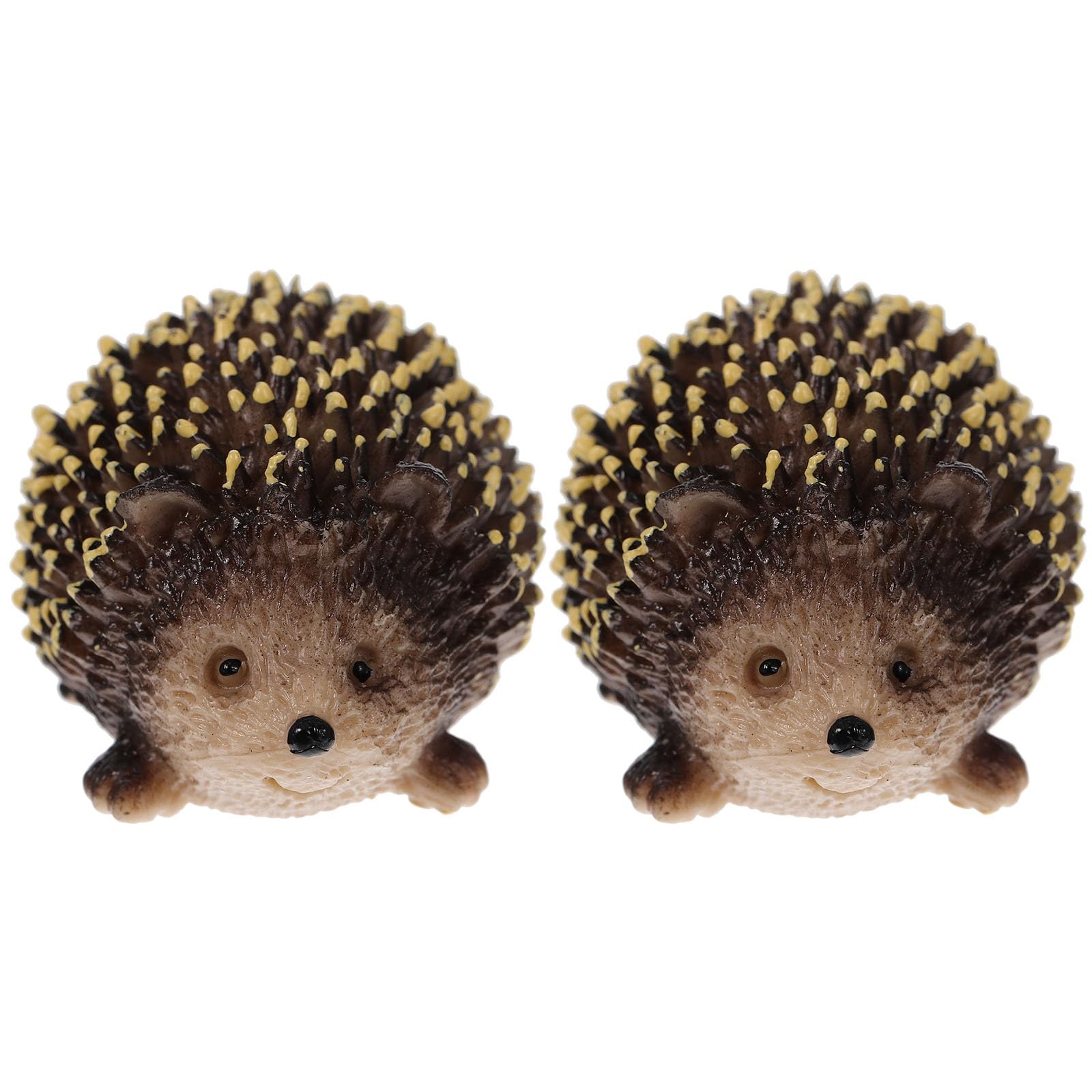 2Pcs Miniature Hedgehog Figures - Tiny Plastic Hedgehogs for Outdoor Decoration, Fairy Garden Accessories, Ideal for Plant Pots and Balcony Decor