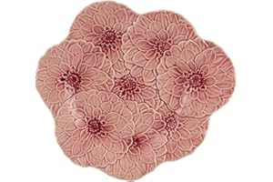 Bordallo Pinheiro Maria Flor Plate 28 Dahlia Rose