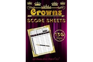 Crowns Score Sheets: 130 Score Pads for Scorekeeping | Crowns Score Pads 6" x 9" (15.24 x 22.86 cm)