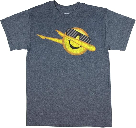 Amazon Co Jp Emojination メンズ ディストレスト ダビングダンス 絵文字 大人用 Tシャツ Us サイズ Large カラー ブルー 服 ファッション小物