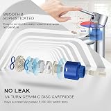 Hapilife Basin Taps Mono Mixer Tap Chrome with UK Hoses, Single Lever view 5