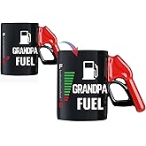 Onebttl Grandpa Gifts Color Changing Fuel Coffee Mug with Fueling Nozzle Handle, Funny Gifts for Grandpas, 13.5oz/400ml for Christmas, Father's Day