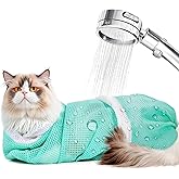 UMiYIDIAN Cat Bag for Bath Adjustable Breathable Mesh Pet Restraint Bag for Bath Nail Trim Medicine and Vet Visits Escape Pro