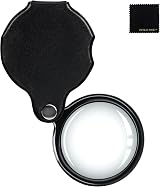 Uncle Paul 20X Pocket Magnifier Black Mini Folding Loupe 50mm Lens OS18 view 1